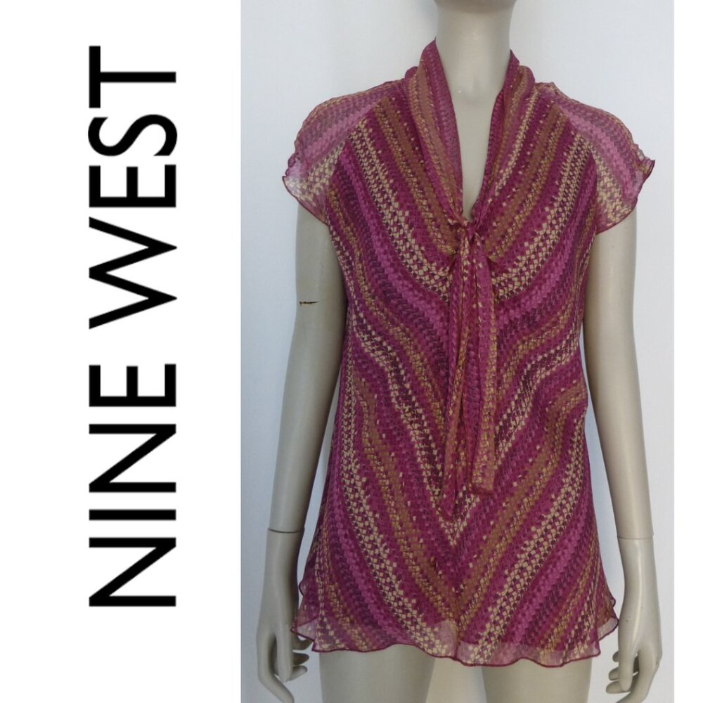 Nine West 100% Silk Blouse